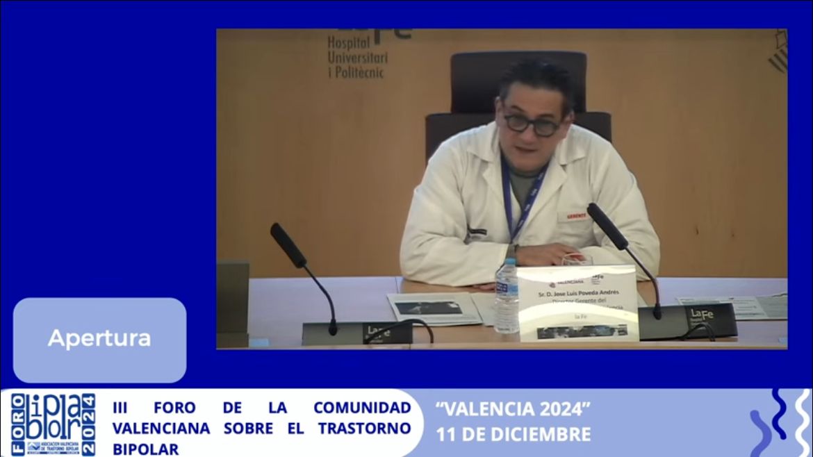 Apertura del III Foro de la Comunidad Valenciana sobre el Trastorno Bipolar